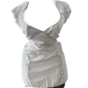 Lemon Kiss White Wrap Blouse with Empire Tie Women’s Plus Size 3X